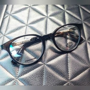 New Harley Davidson HD9015 001 Black Round Eyeglasses Frame 51-20-145